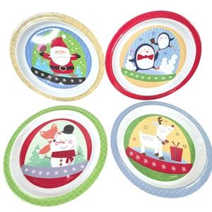 Christmas Melamine Plates Set of 4 by Citrus Grove Multicolor Holiday Decor